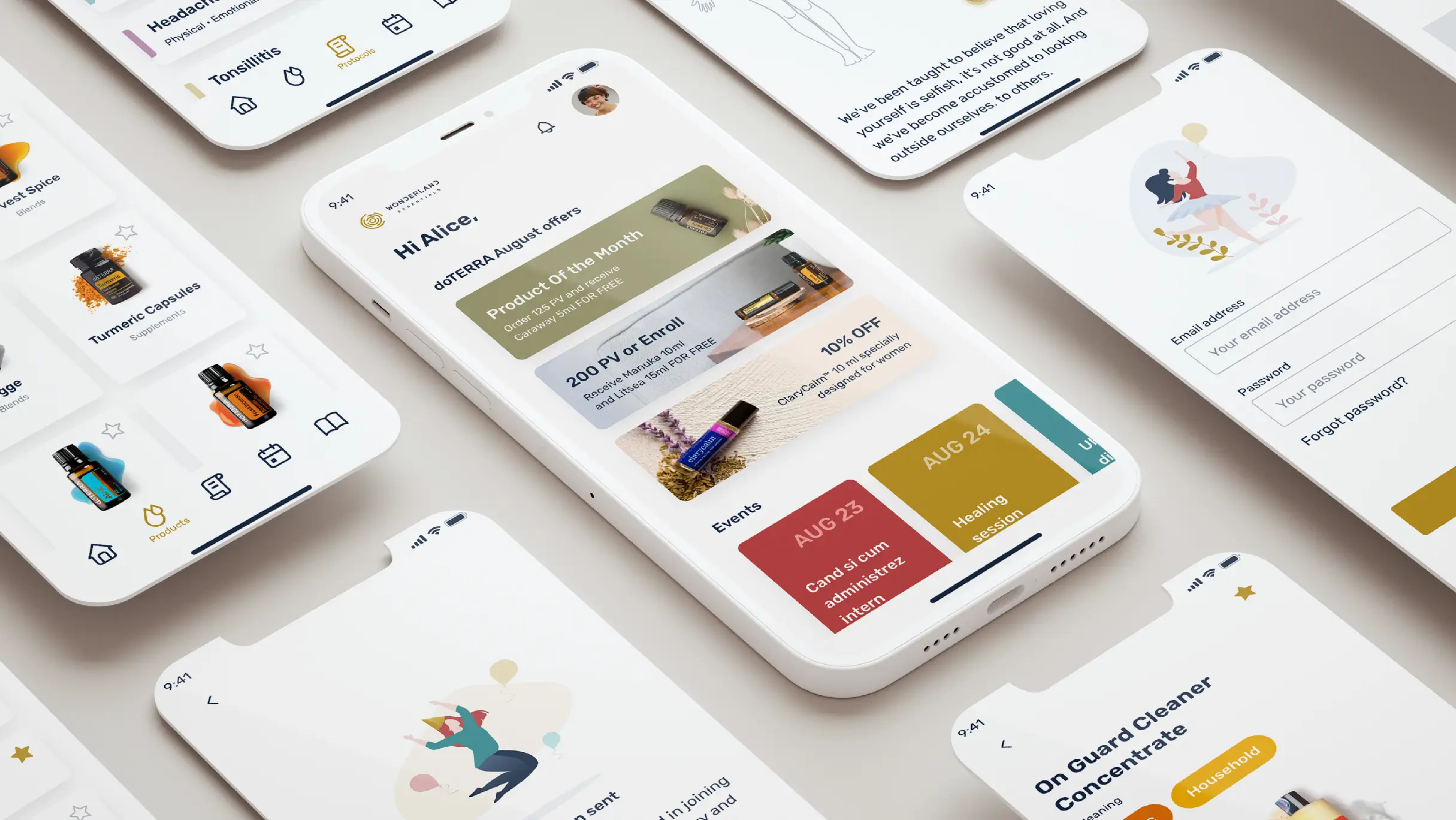 ux design for Wonderland Essentials